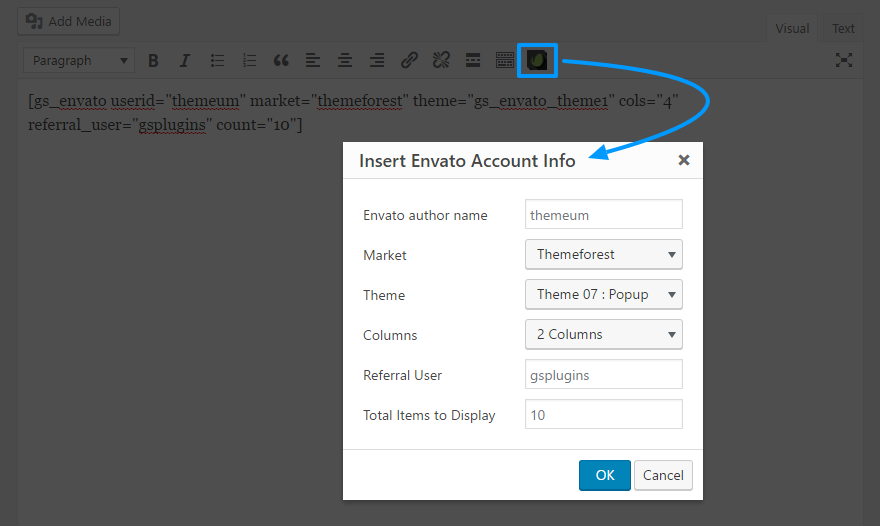 GS Envato Portfolio output by <strong>THEME 05 : HORIZONTAL – SQUARE LEFT INFO</strong> after adding shortcode [gs_envato theme="gs_envato_theme5" userid="goodlayers" market="themeforest" cols="6" count="6"]