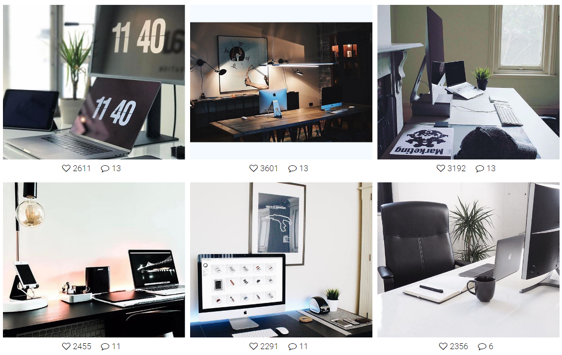 GS Instagram Portfolio output by <strong>Theme Four – Popup</strong> after adding shortcode.