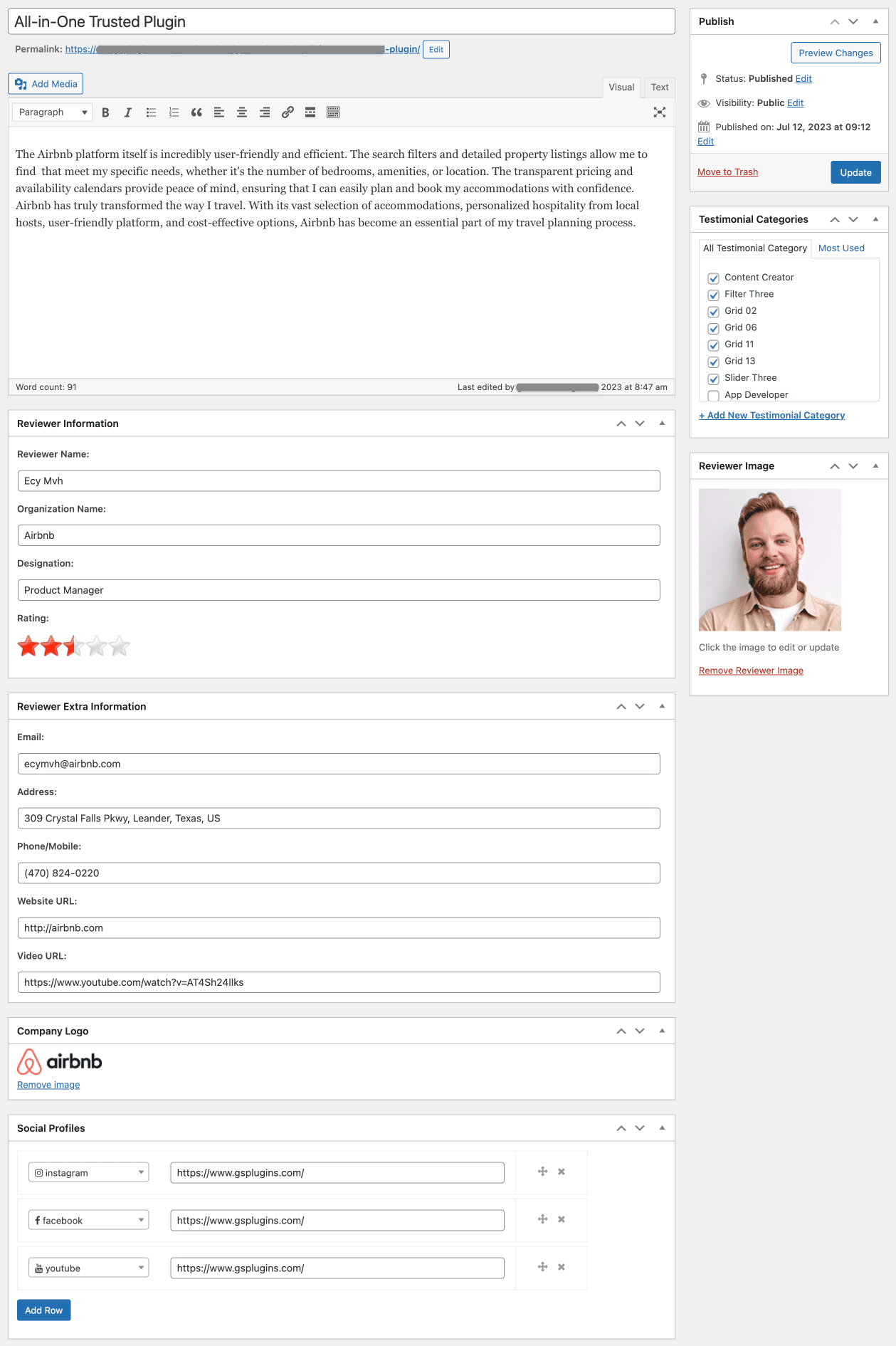 Slider Style 6 with Popup.