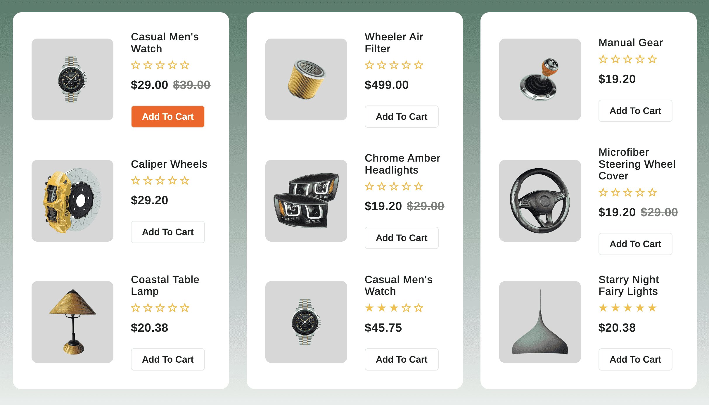 Create a new shortcode with preview. General Settings for WooCommerce Product Slider.