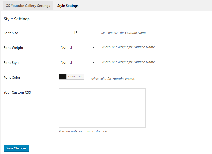 YouTube Gallery Shortcode Generator