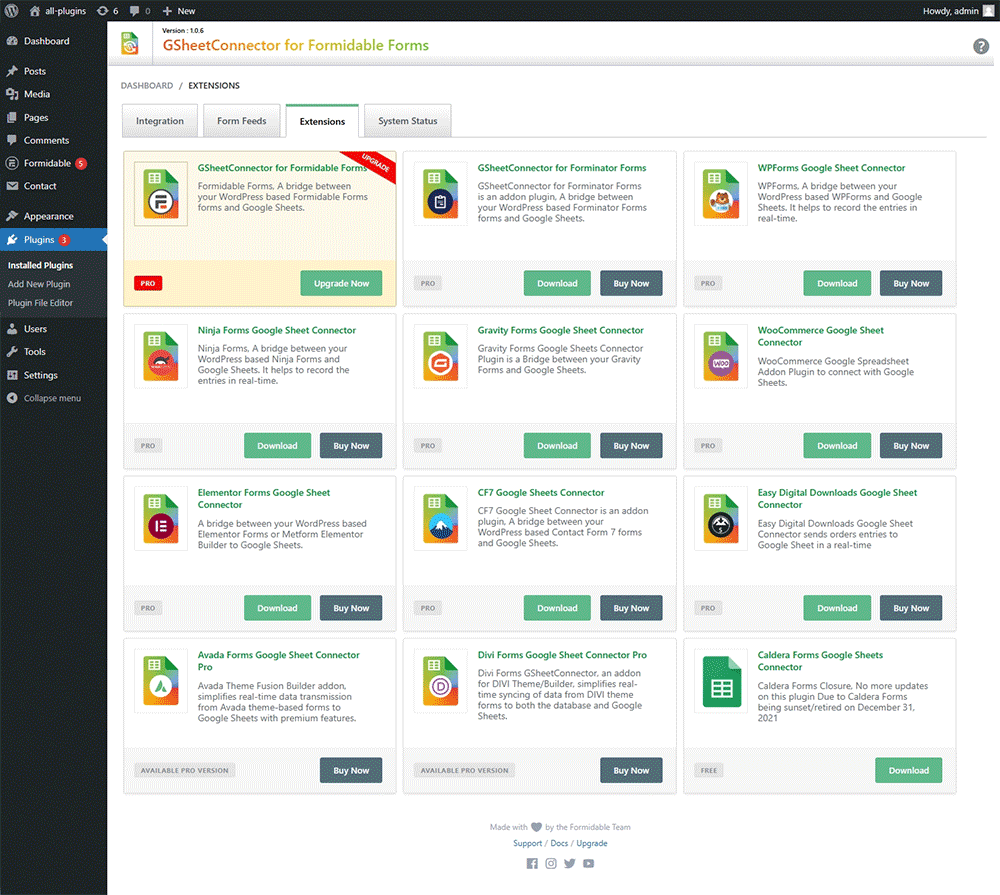 Pro Features Extension UI.