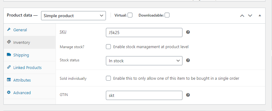 wp-admin setting