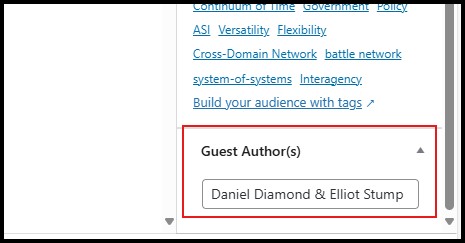 Guest author meta box