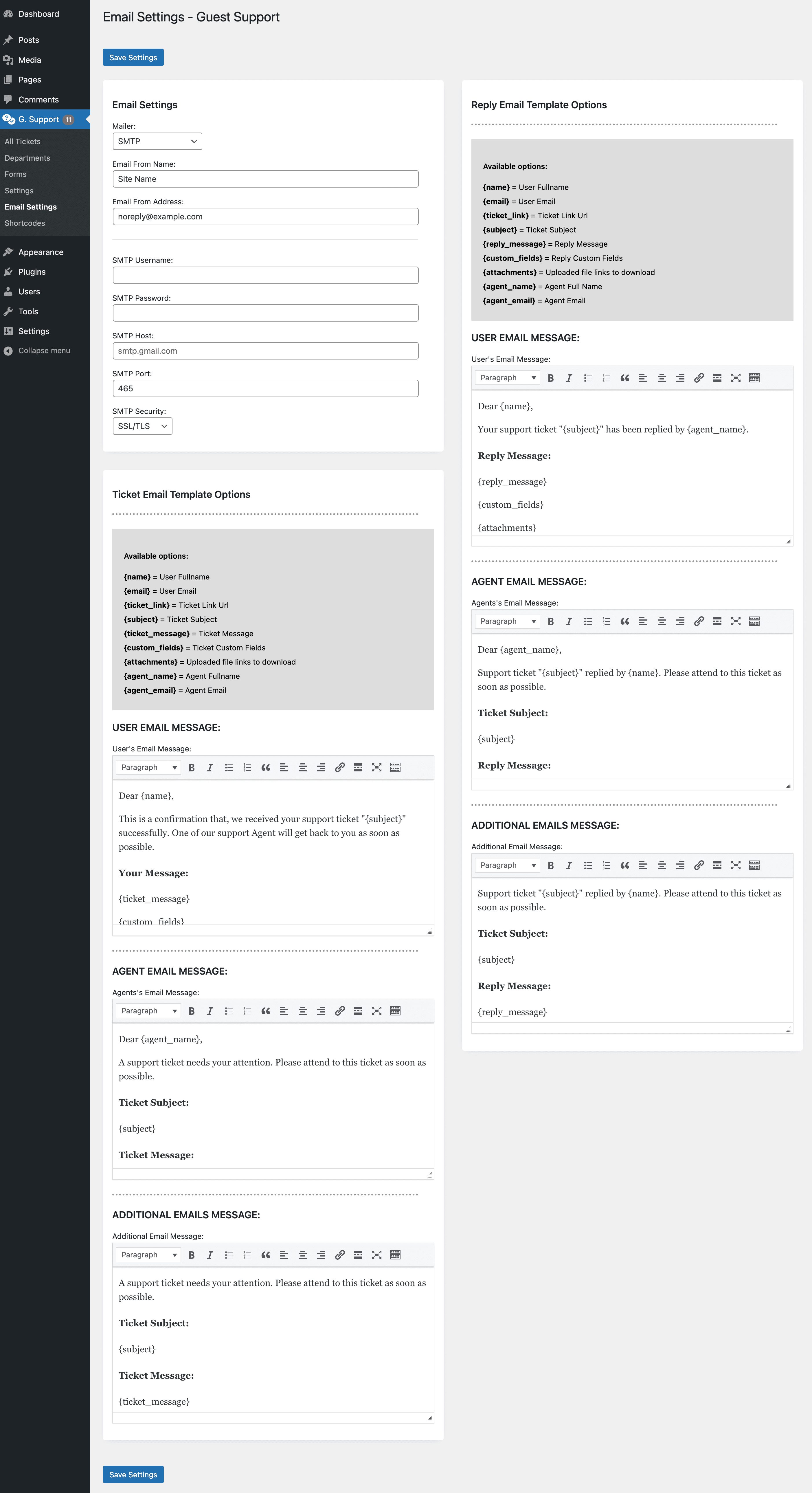 Frontend tickets list page (Pro Addon required)