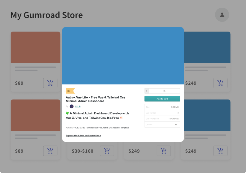 Woocommerce theme connected to gumroad