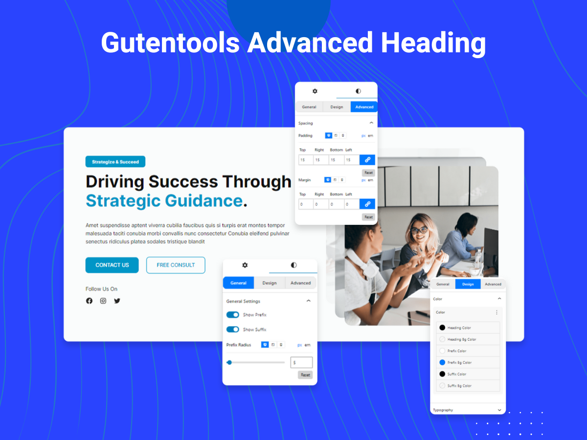 Gutentools Advanced Heading