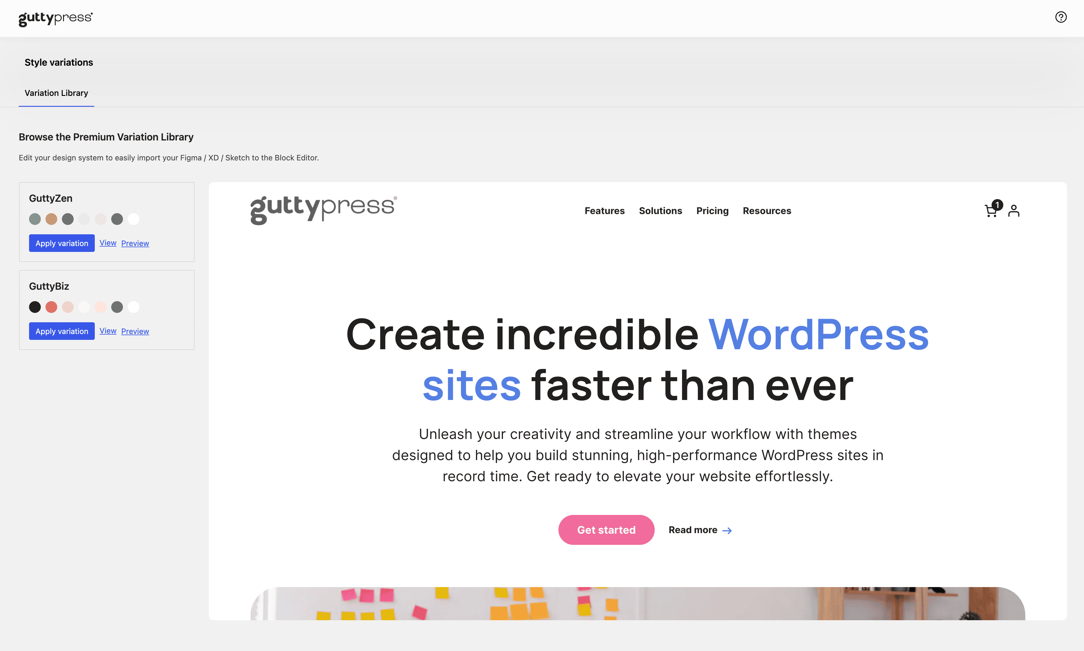 GuttyPress Block Editor settings
