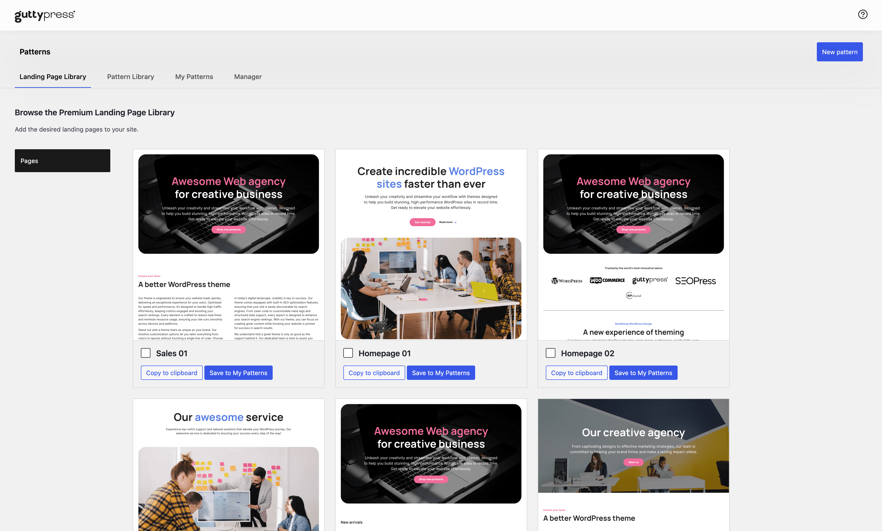 GuttyPress Post types manager