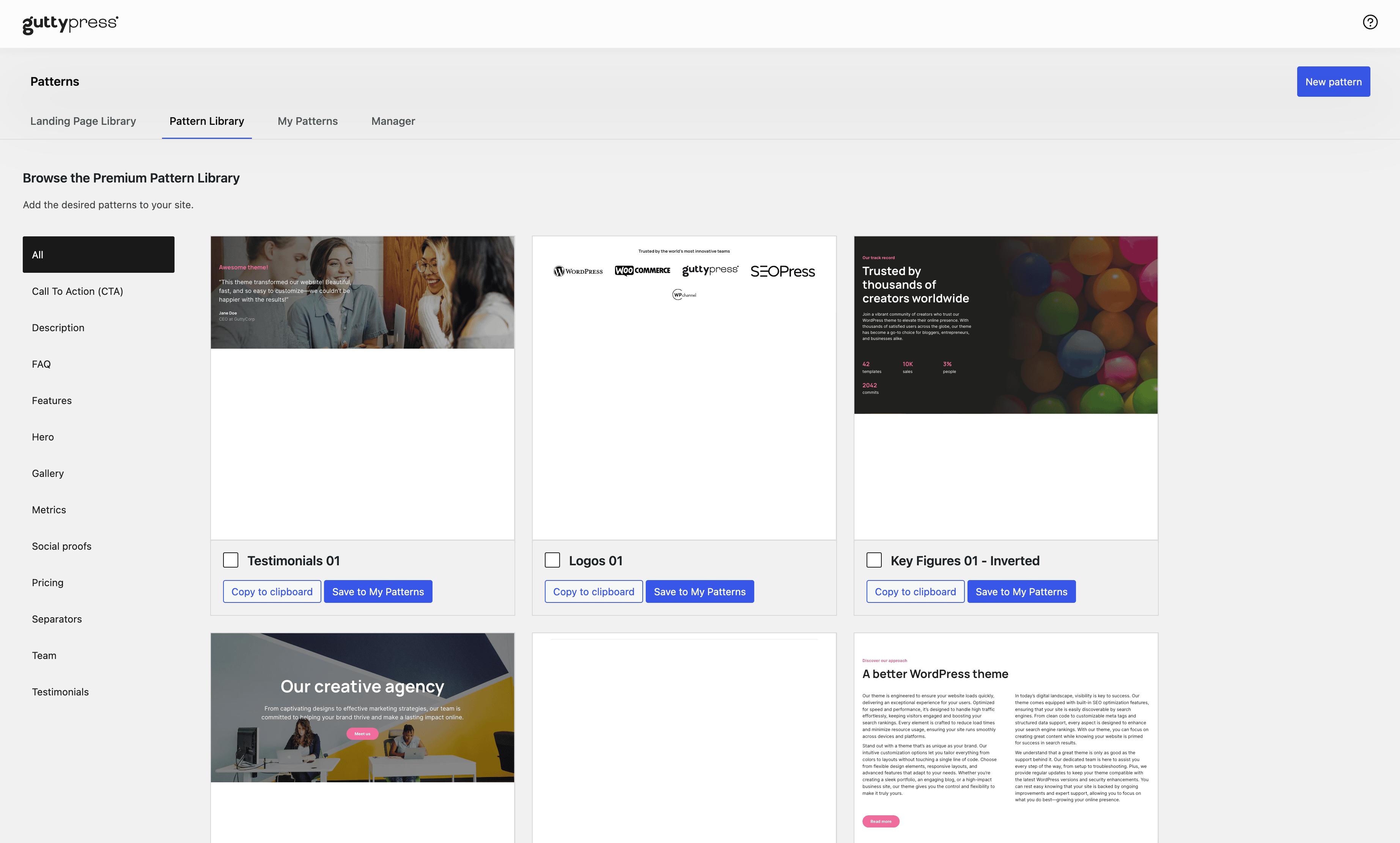 GuttyPress Taxonomies manager