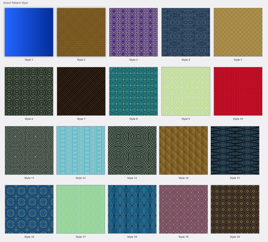HA CSS Background Generator section - Design options - scroll down