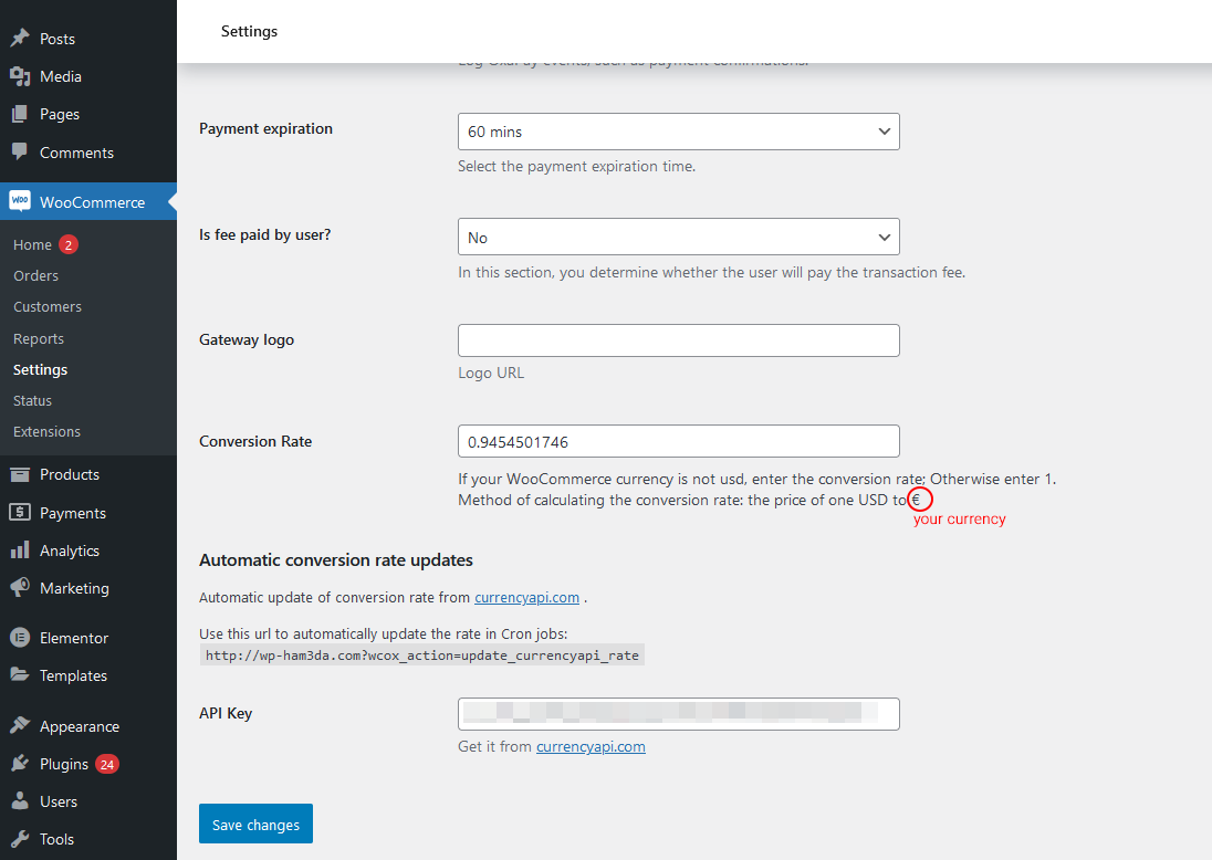 ham3da integration for OxaPay plugin settings (2)