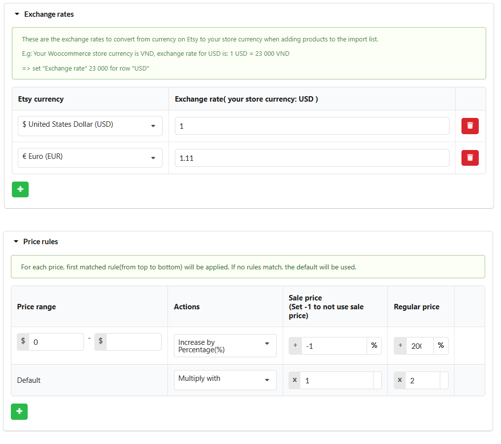 Product Price rules