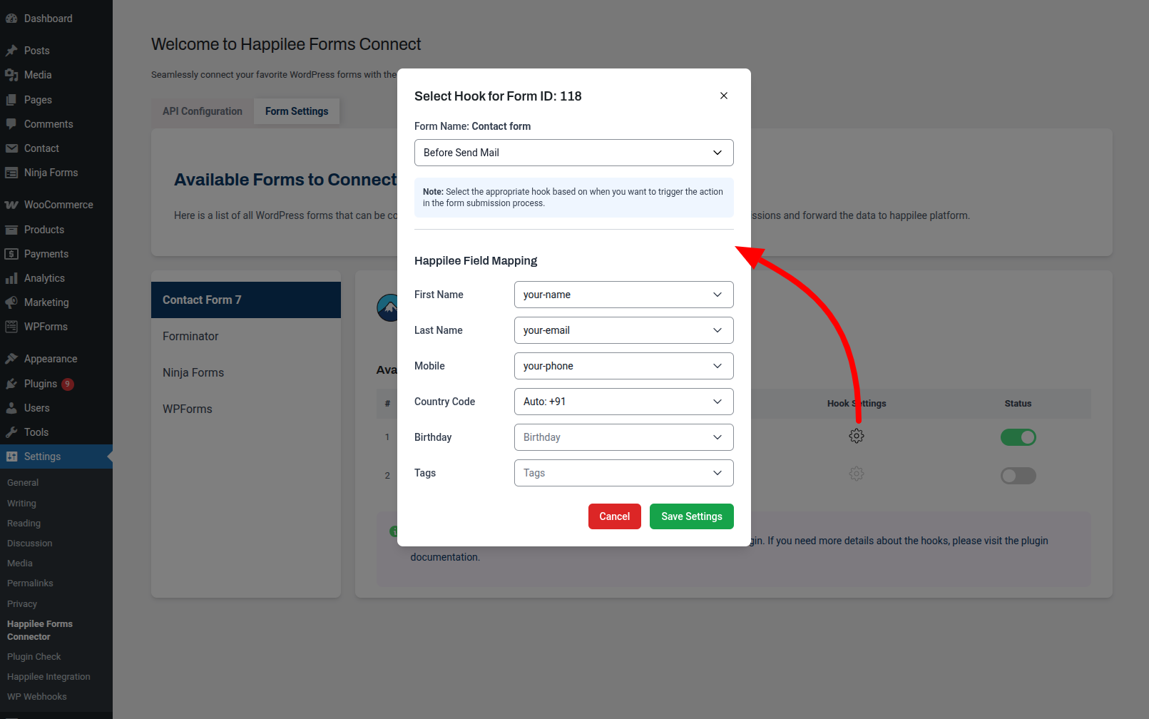 Successful API connection status