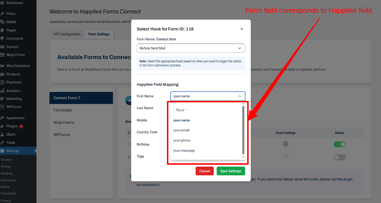 Connected forms management
