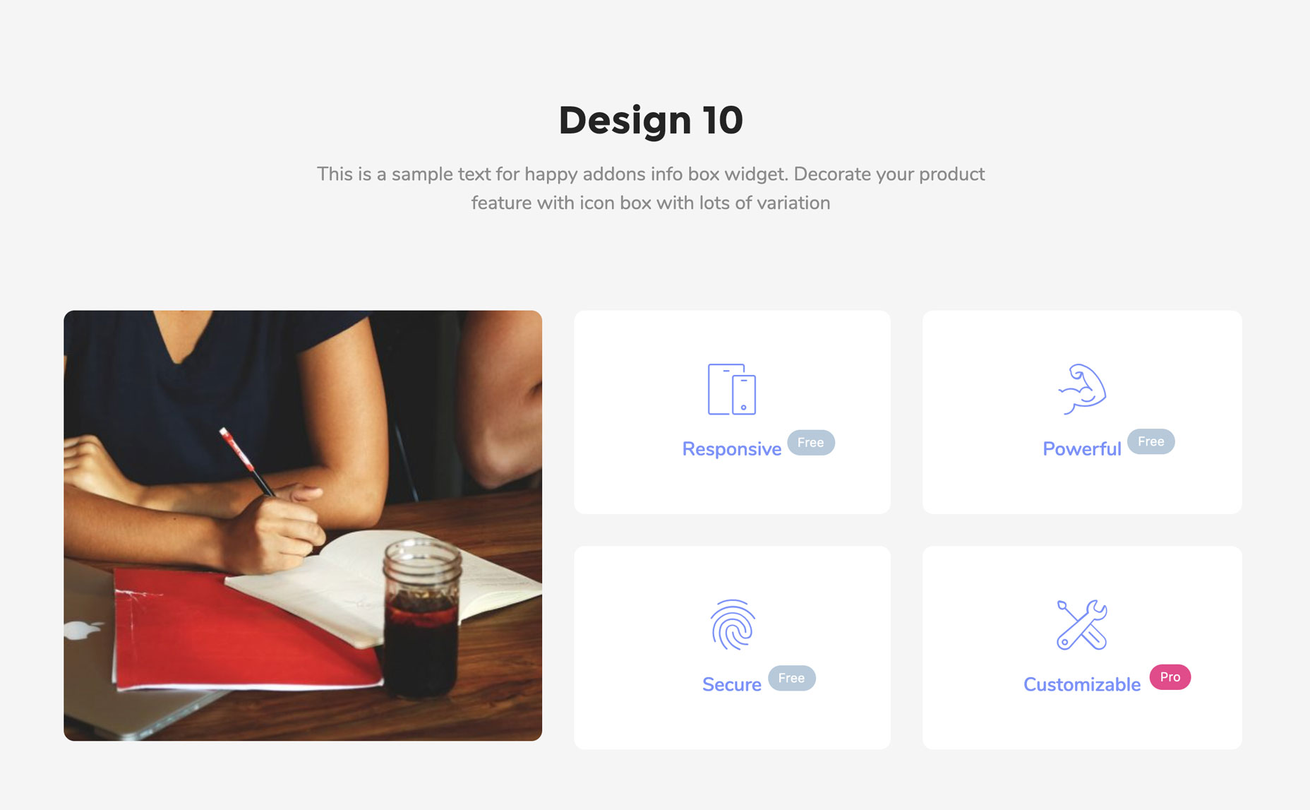 Review widget - capsule design