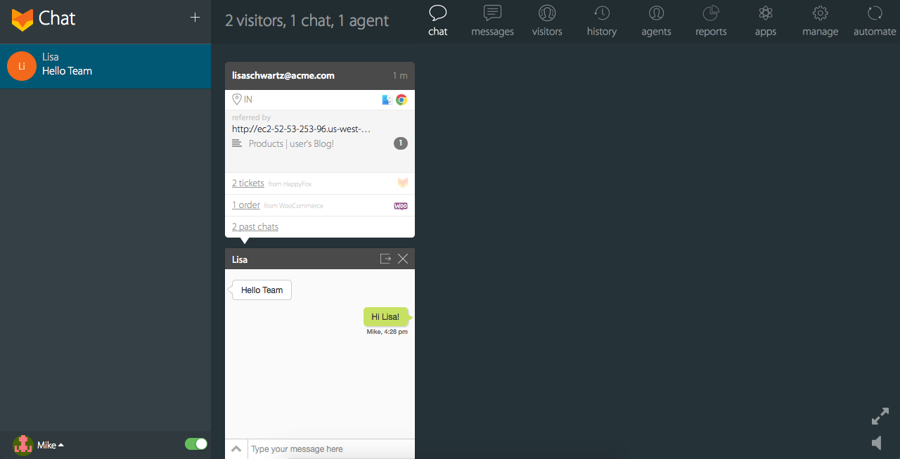 View all details of your orders right within your chat window