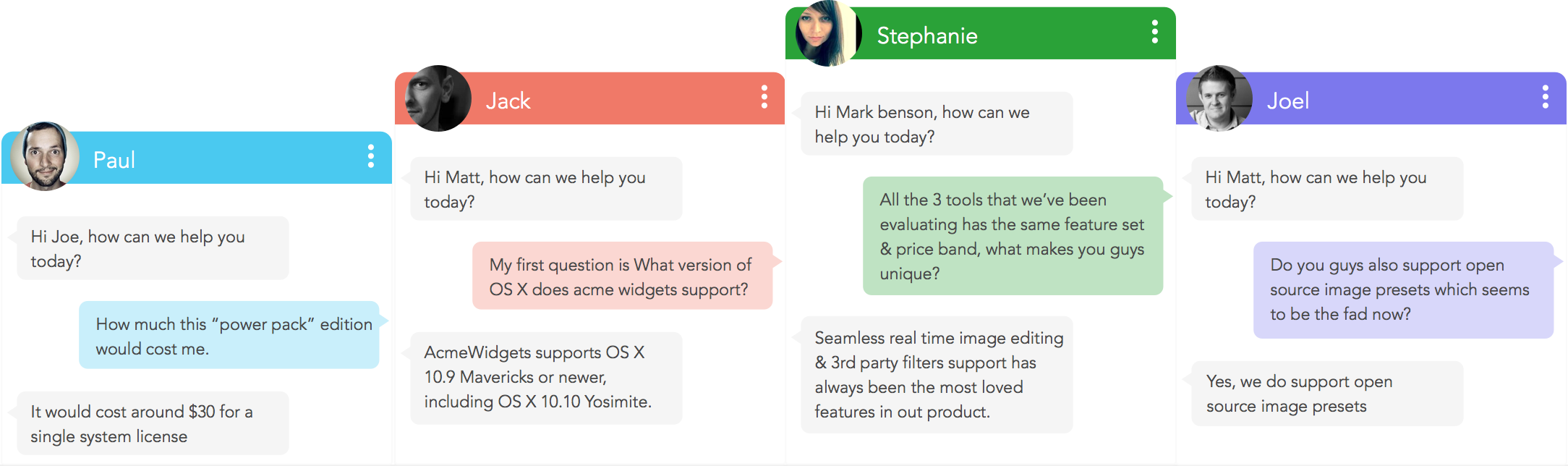 Personalize your live chat experience with custom widgets