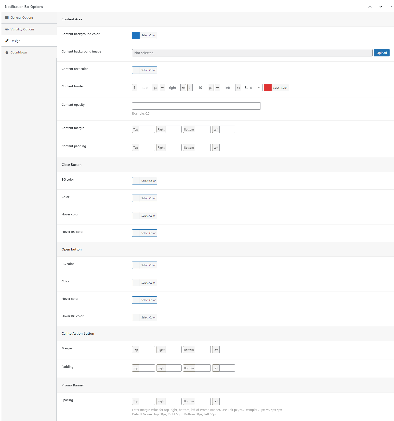 Customization Design Options