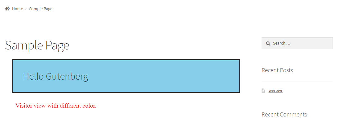 Hello Gutenberg Block Screenshot 3.