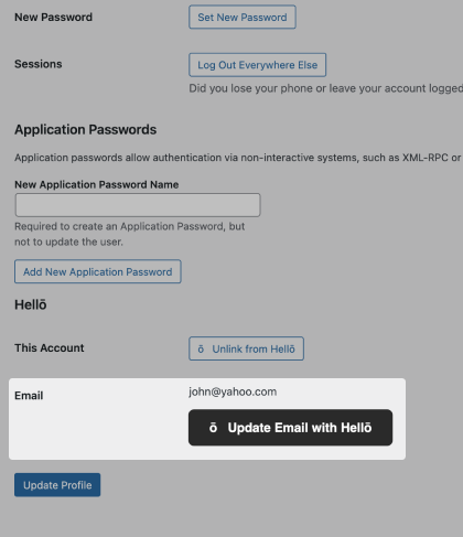 Verified email address