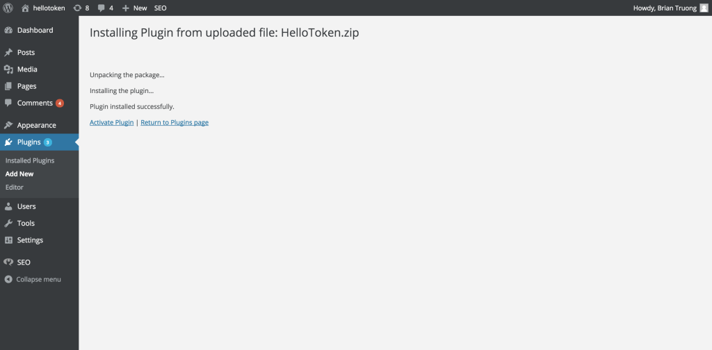 Activate the plugin