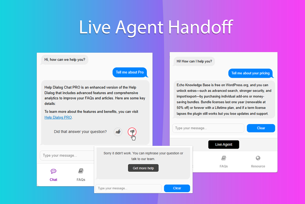 Live Agent Handover