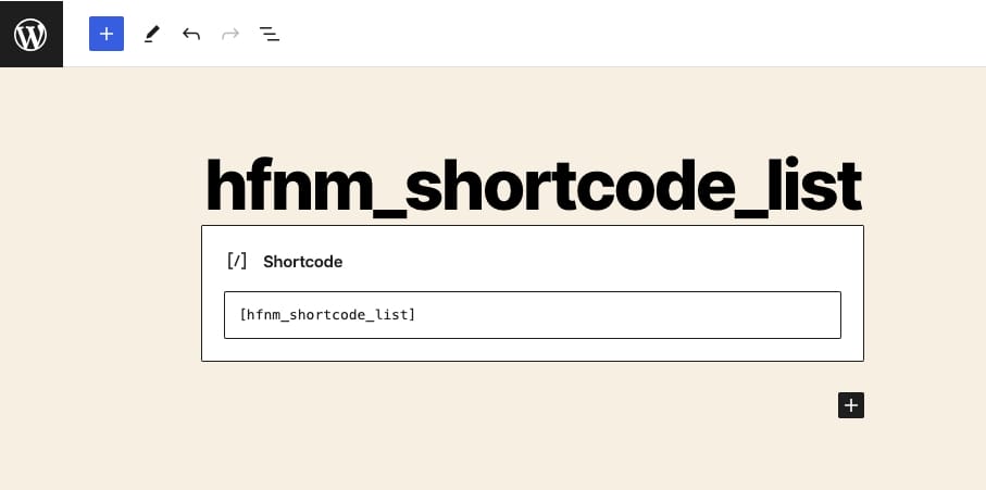 Another shortcode can be placed on a private page in order to obtain the statistics of the contents of the other shortcode has been placed manually.