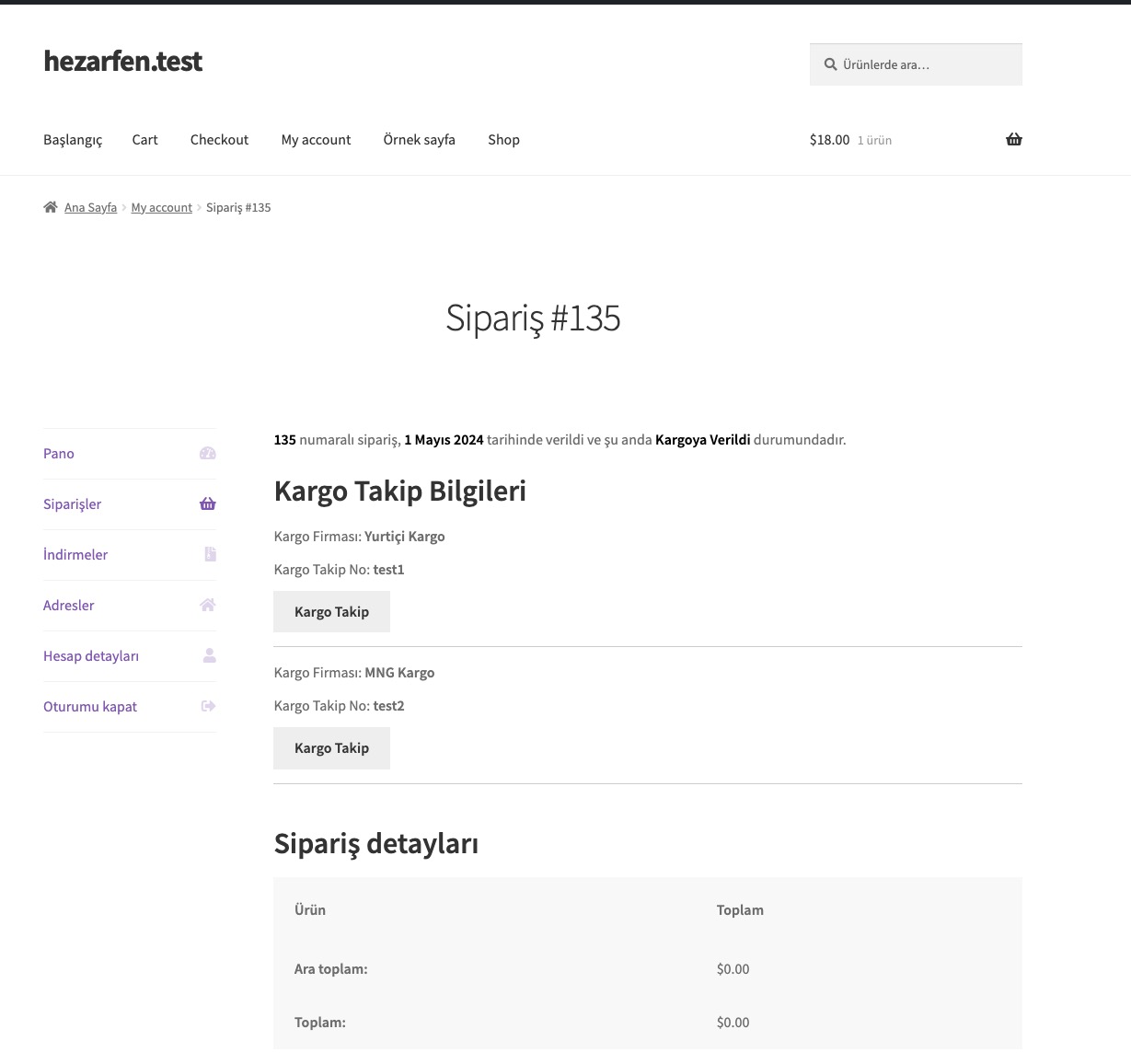 Müşteriye gönderilen kargoya verildi e-postasının yönetimi