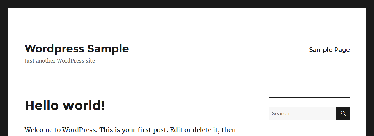 Viewing site with **Hide Admin Toolbar** plugin