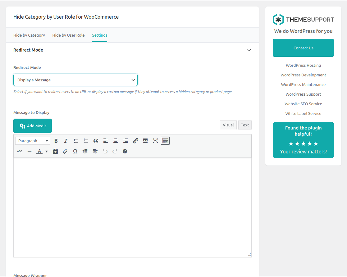 Customize the message to match the look and feel of your site.