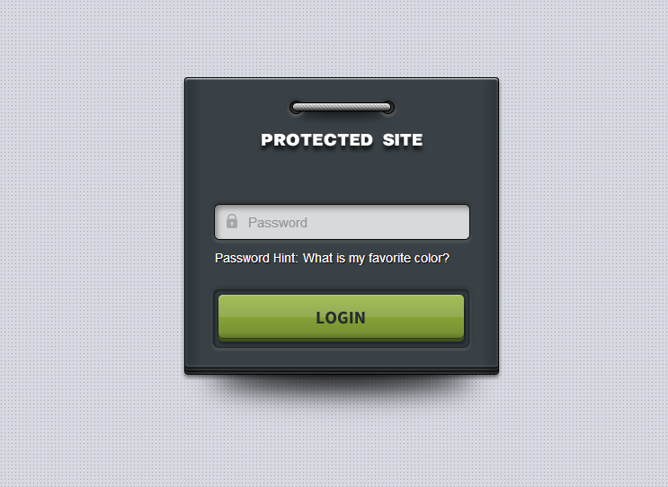 Displaying password hint on login page