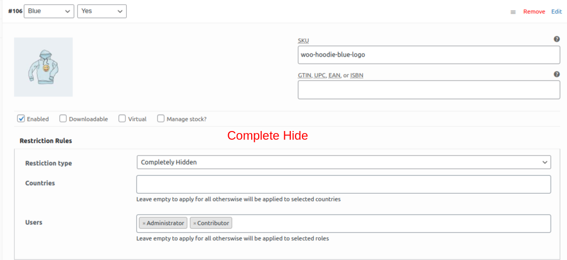 Complete Hide