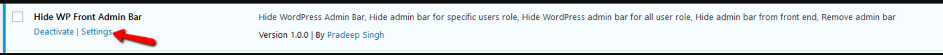 After activate this plugin go to plugin settings by click on "settings" link like as above screen.