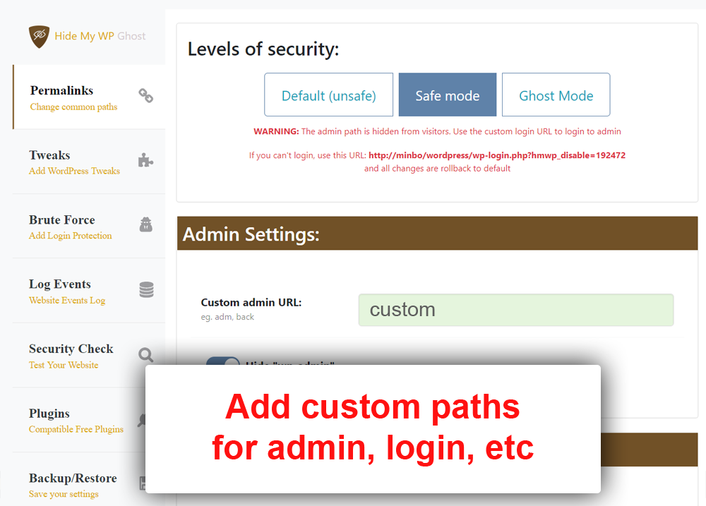 Change the URLs wp-admin and wp-login.php to different URLs. This is a very important WordPress Security step.