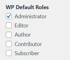 User role assignment interface