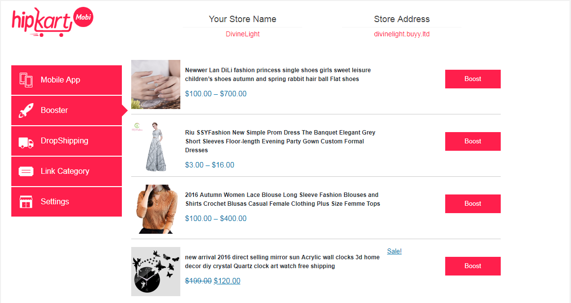 Product Sales Booster.