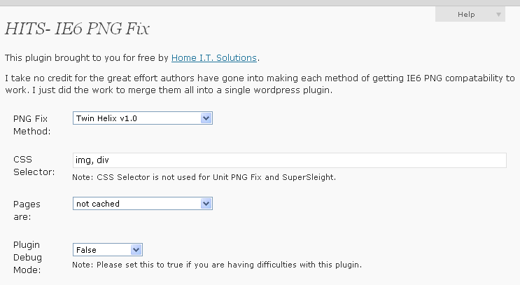 This is the settings page. Pretty simple.