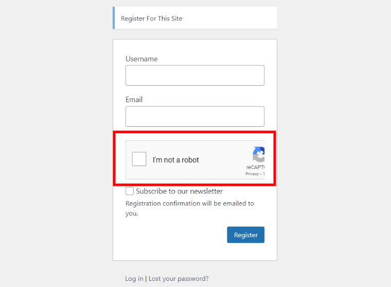 WooCommerce checkout form Google reCAPTCHA.