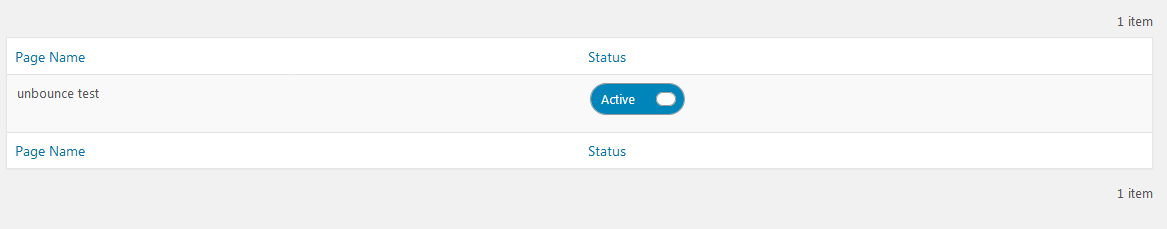 Page Status: Active/Inactive.