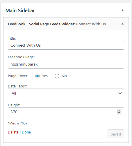 Apply Social Info to widget settings