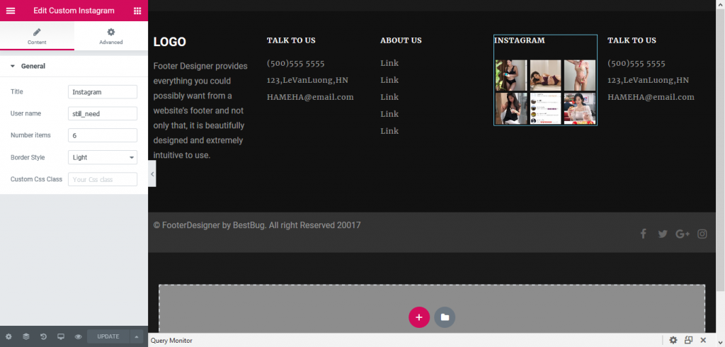Add footer