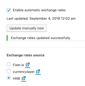 HNB Exchange rate service