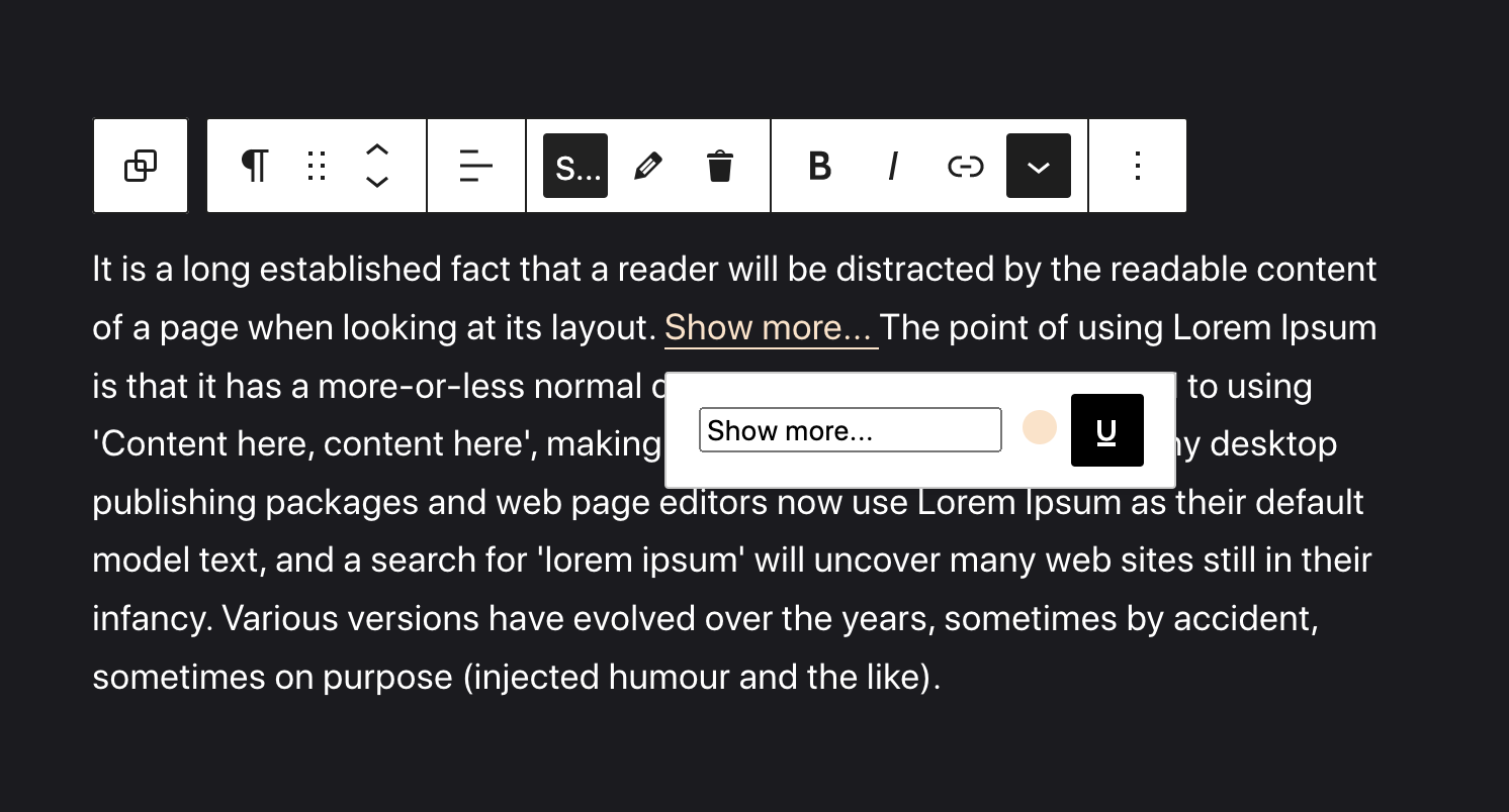Choose one of many types of text animation
