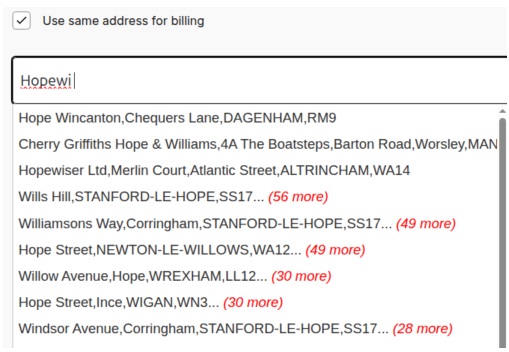 Address search with the AutoComplete method