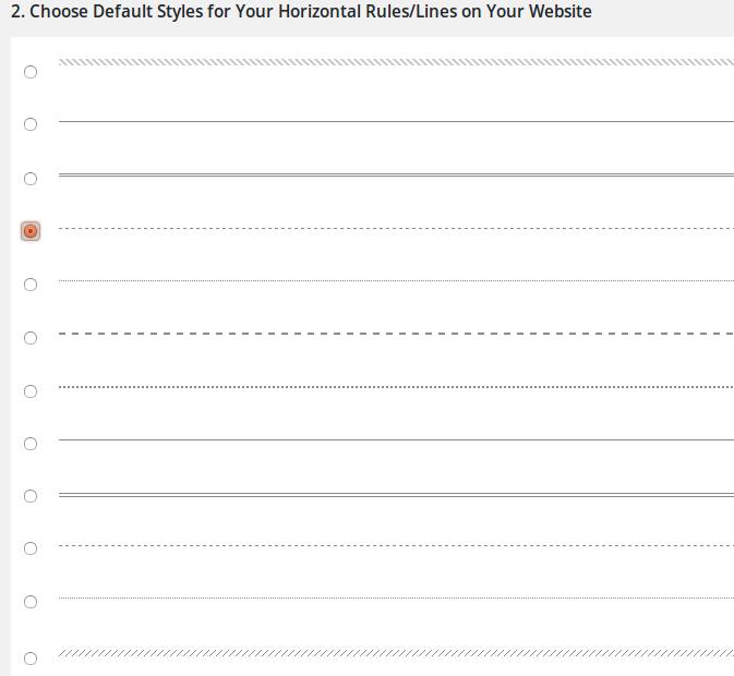 Choosing the default HR Style is easy by just choosing the style you like.