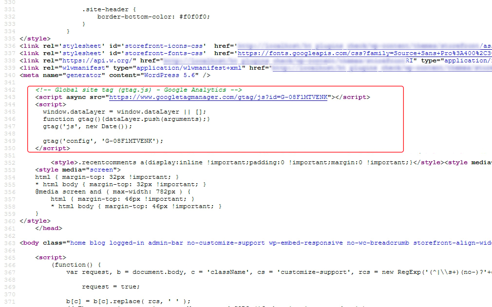 Tracking Code Added to the Website