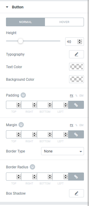 Elementor Addons submit button Styling Options