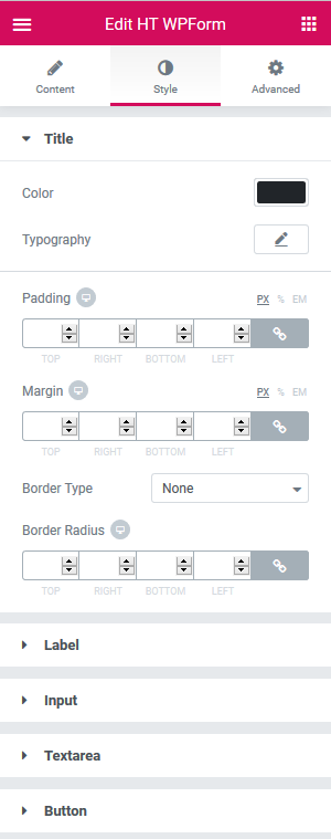 Elementor Addons Styling Options