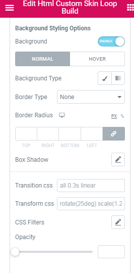 Background Styling Options